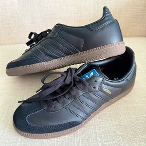 Adidas Samba OG – Black Leather / Gum Sole – Size 7 men